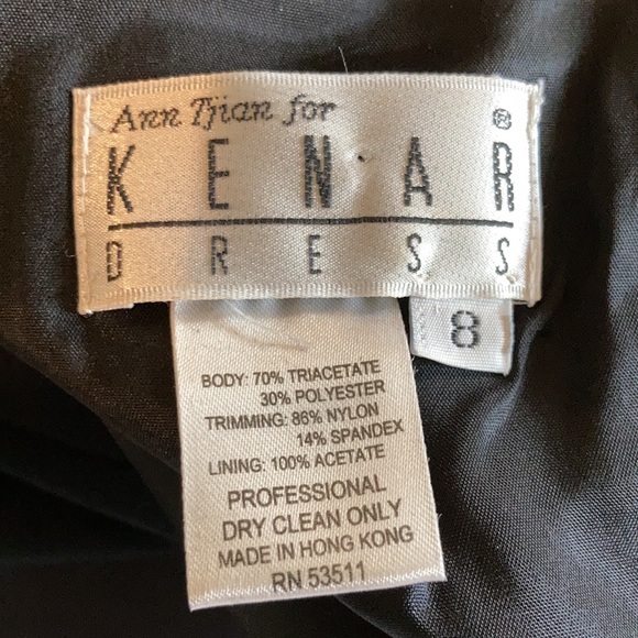 Vintage Kenar Black Mock Turtleneck Sheath Dress - Picture 6 of 6